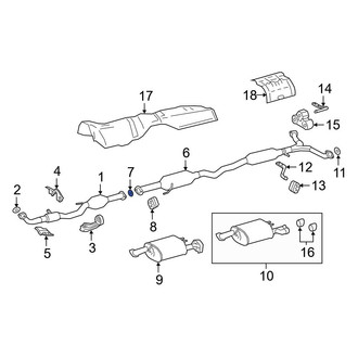 Toyota OE - Rear Exhaust Muffler Gasket