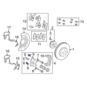 Toyota OE - Disc Brake Caliper Anchor Plate Bolt