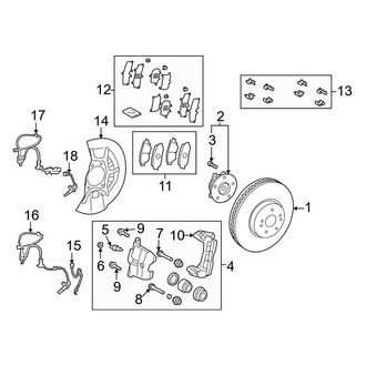 Toyota OE - Front Suspension - Brake Components