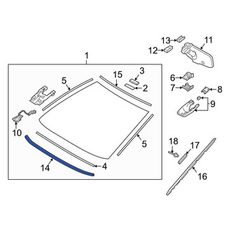 Toyota OE - Front Lower Windshield Molding