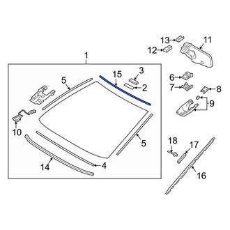 Toyota OE - Front Upper Windshield Molding