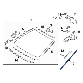 Toyota OE - Front Left Windshield Molding