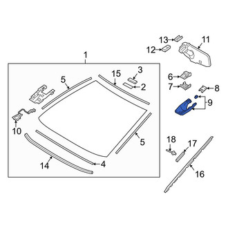 Toyota OE - Front Lower Interior Rear View Mirror Cover