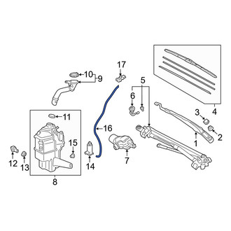 Toyota OE - Rear Liftgate Washer Hose