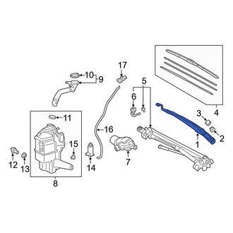 Toyota OE - Left Wiper Arm