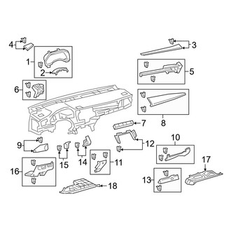 Toyota OE - Instrument Panel Components