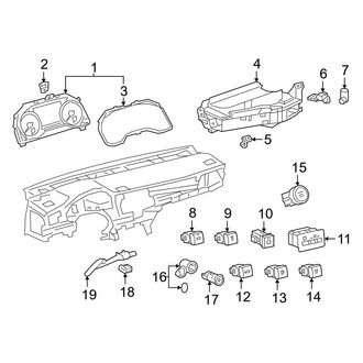 Toyota OE - Instrument Panel - Cluster & Switches (Hybrid Limited / Hybrid XLE / Hybrid XSE / Limited / Touring / TRD)