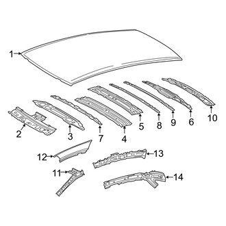 Toyota OE - Roof & Components (W/O Sunroof), (Hybrid XLE / XLE)