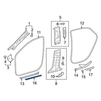Toyota OE - Front Left Door Trim Sill Plate Insert
