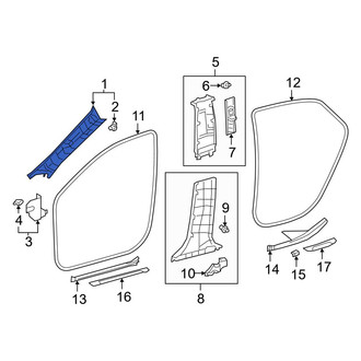 Toyota OE - Left Body A-Pillar Trim Panel
