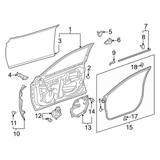 Toyota OE - Front Door - Door & Components