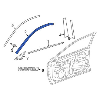 Toyota OE - Front Left Door Reveal Molding