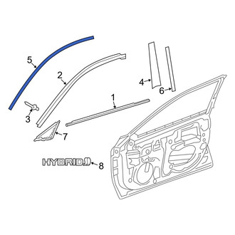 Toyota OE - Front Left Upper Black Out Tape