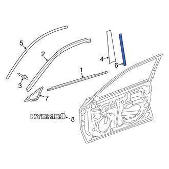 Toyota OE - Front Left Lower Black Out Tape
