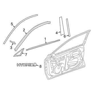 Toyota OE - Front Door - Exterior Trim