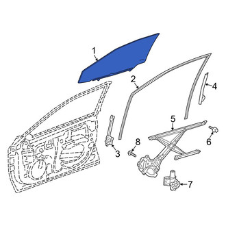 Toyota OE - Rear Right Door Glass