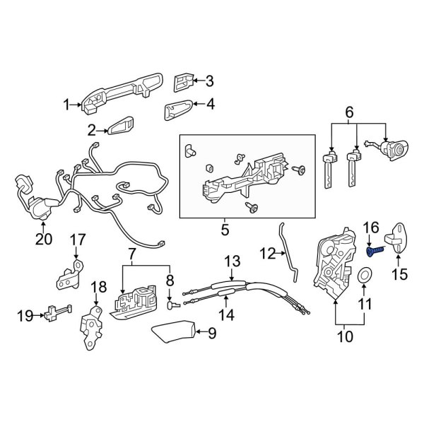 Door Lock Striker Plate Screw