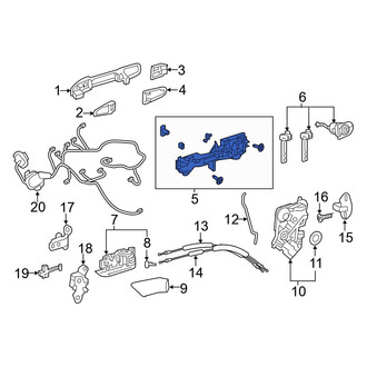 Toyota OE - Front Left Exterior Door Handle Base
