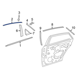 Toyota OE - Rear Left Upper Door Reveal Molding