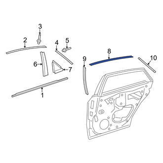 Toyota OE - Rear Center Left Black Out Tape