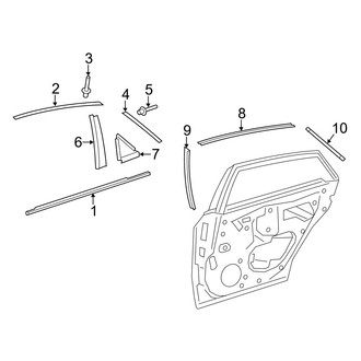 Toyota OE - Rear Door - Exterior Trim