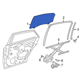 Toyota OE - Front Left Door Glass