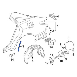 Toyota OE - Rear Right Upper Paint Protection Film