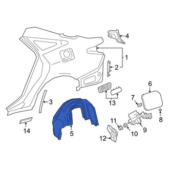 Toyota OE - Rear Left Quarter Panel Splash Shield