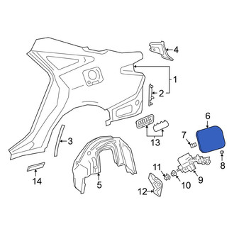 Toyota OE - Rear Left Fuel Filler Door