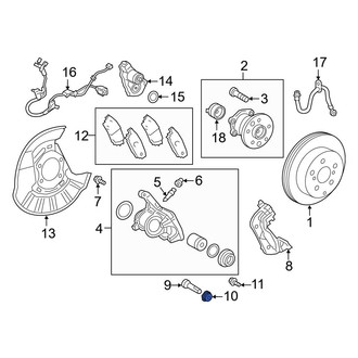 Toyota OE - Rear Disc Brake Caliper Pin Boot