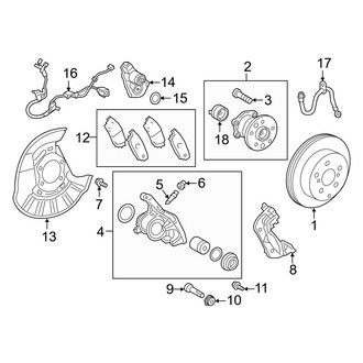 Toyota OE - Rear Suspension - Brake Components