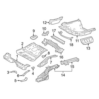 Toyota OE - Rear Body & Floor - Floor & Rails