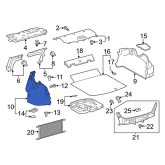 Toyota OE - Rear Left Trunk Trim Panel