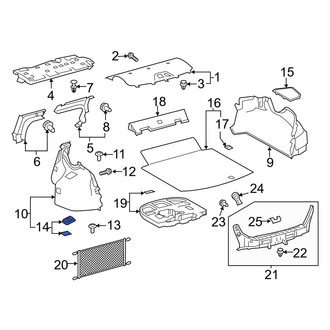 Toyota OE - Left Trunk Trim Panel Cap