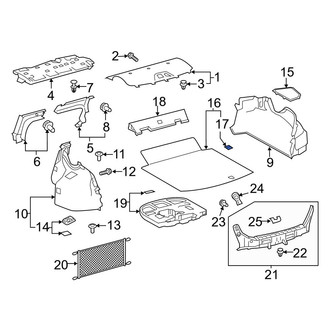 Toyota OE - Rear Spare Tire Compartment Cover Latch