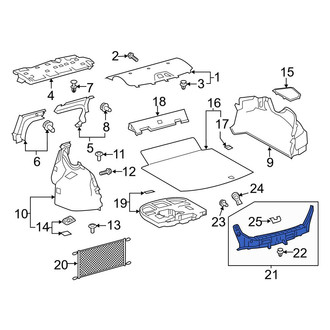 Toyota OE - Rear Trunk Trim Scuff Plate