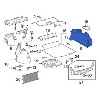 Toyota OE - Rear Right Trunk Trim Panel