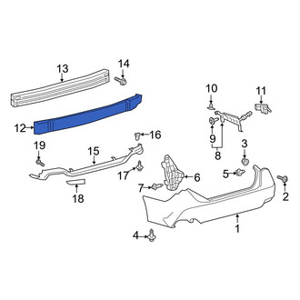 Toyota OE - Rear Bumper Impact Absorber