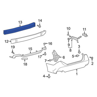 Toyota OE - Rear Bumper Impact Bar