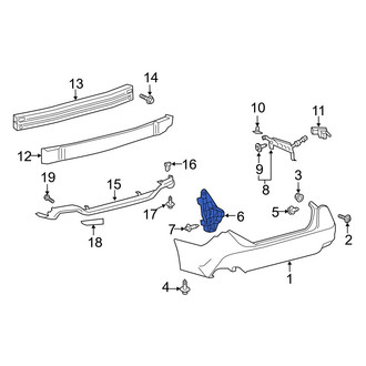 Toyota OE - Rear Right Bumper Splash Shield