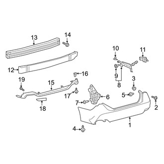 Toyota OE - Rear Bumper - Bumper & Components