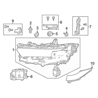 Toyota OE - Front Lamps - Headlamp Components
