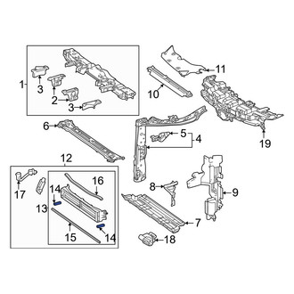 Toyota OE - Outer Radiator Shutter Seal