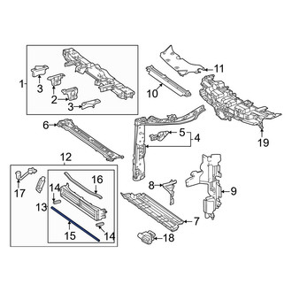 Toyota OE - Lower Radiator Shutter Seal