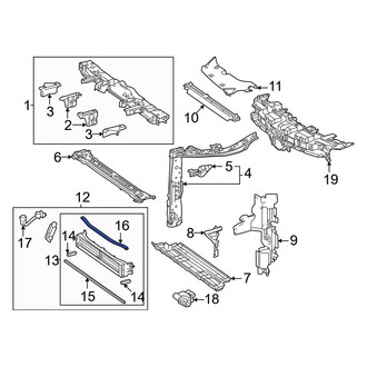 Toyota OE - Upper Radiator Shutter Seal