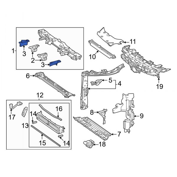 Radiator Support Tie Bar Bracket