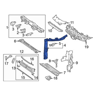 Toyota OE - Front Left Radiator Support Side Panel