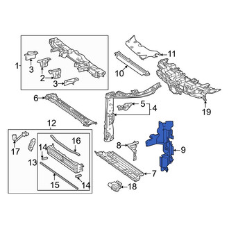 Toyota OE - Front Left Outer Radiator Support Air Deflector