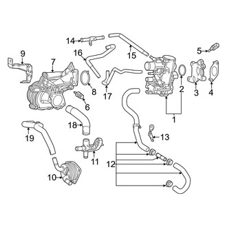 Toyota OE - Cooling - Hoses & Lines (Hoses, Pipes and Components), (2.4L)