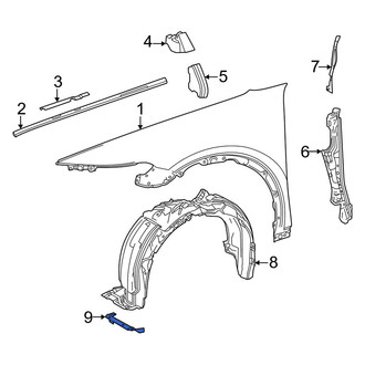 Toyota OE - Front Left Fender Liner Extension